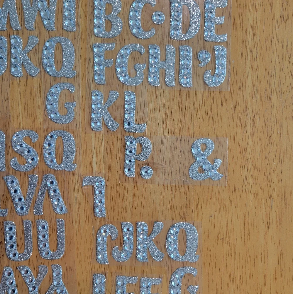 Glitter and bling craft letter stickers